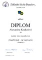 Diplom A. Koukola z KK ZeO