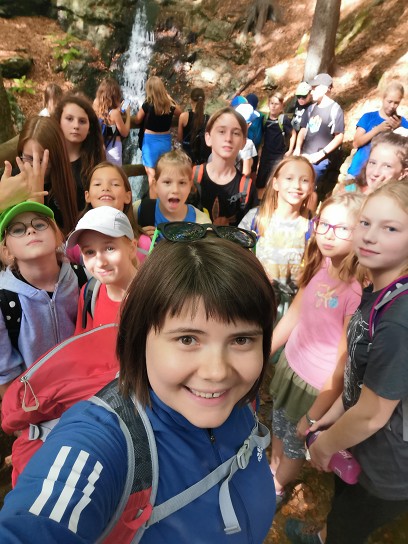 Společná fotka od Huťského vodopádu