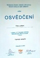 Osvědčení P. Juriše z Celostátní přehlídky SOČ 2015